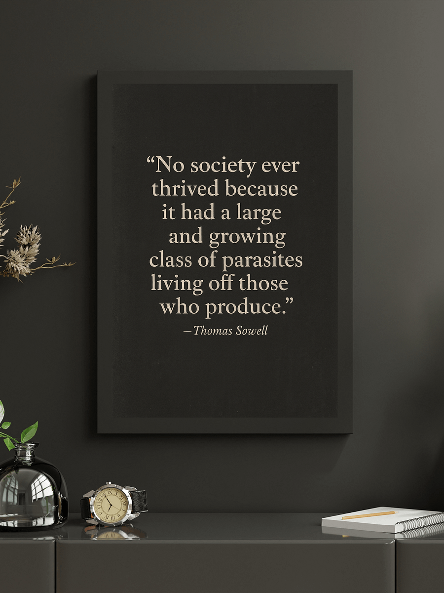 “The Parasite Class” – Thomas Sowell Wall Art (Framed) product image (1)
