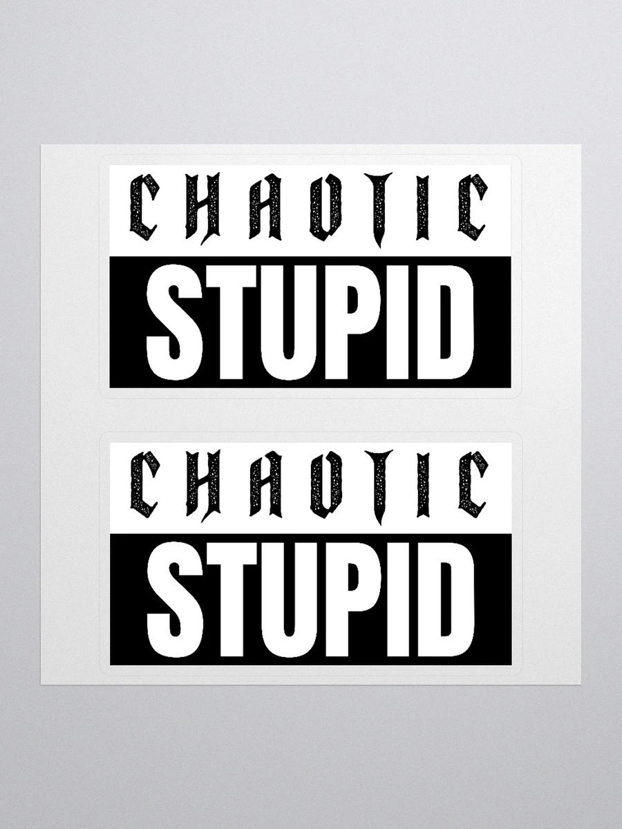 Chaotic Stupid bubble free stickers product image (2)
