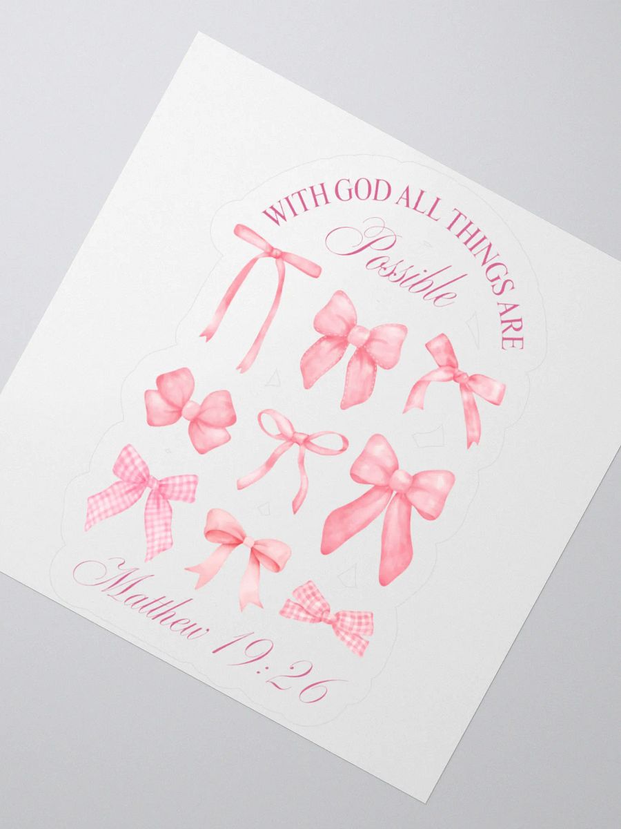 With God All Things Are Possible Kiss Cut Stickers product image (2)