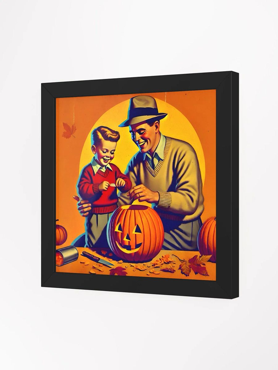 Vintage Halloween Pumpkin Carving: Framed Artwork product image (5)