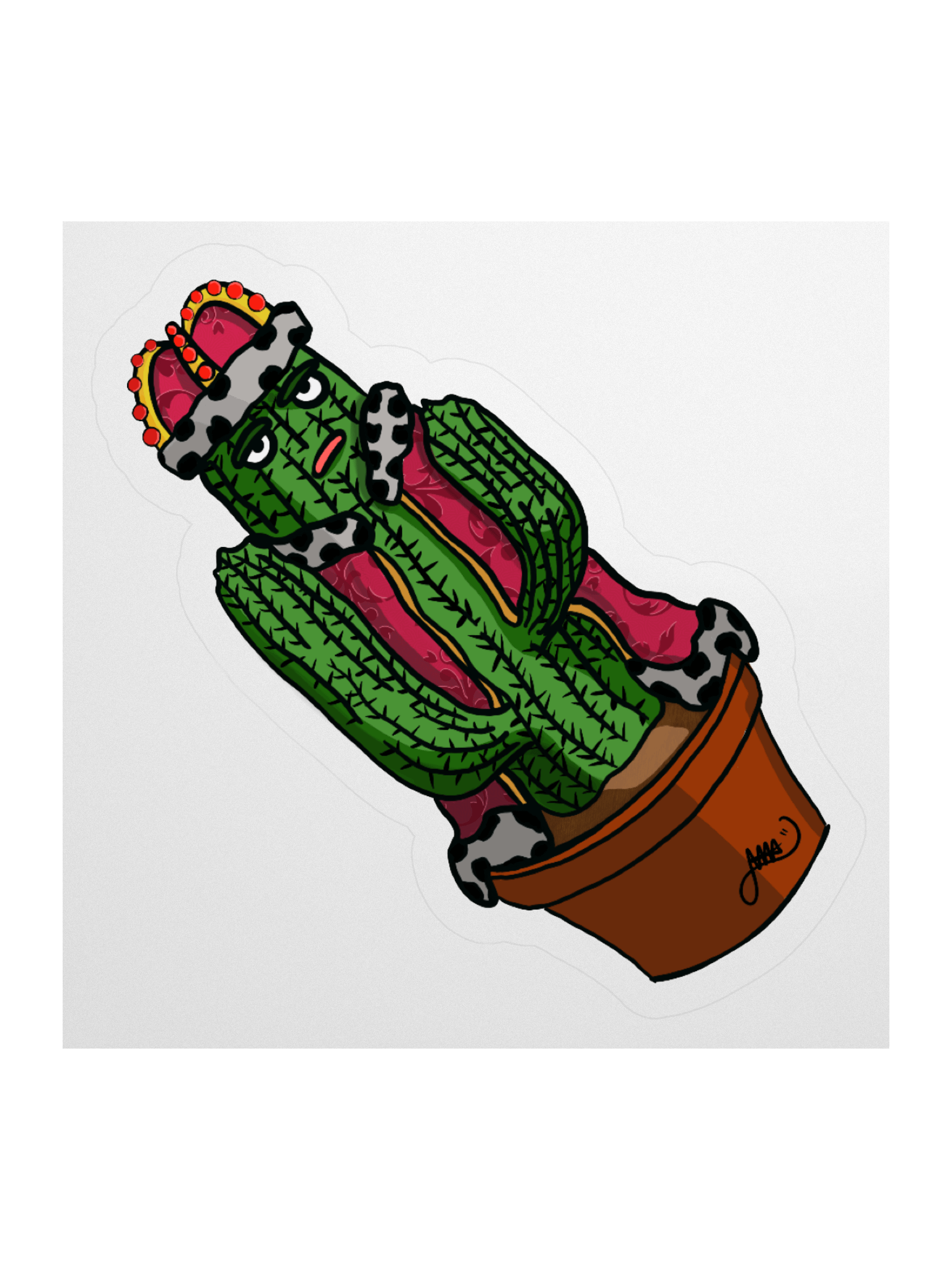 Royal Cactus Kiss Cut Stickers product image (2)