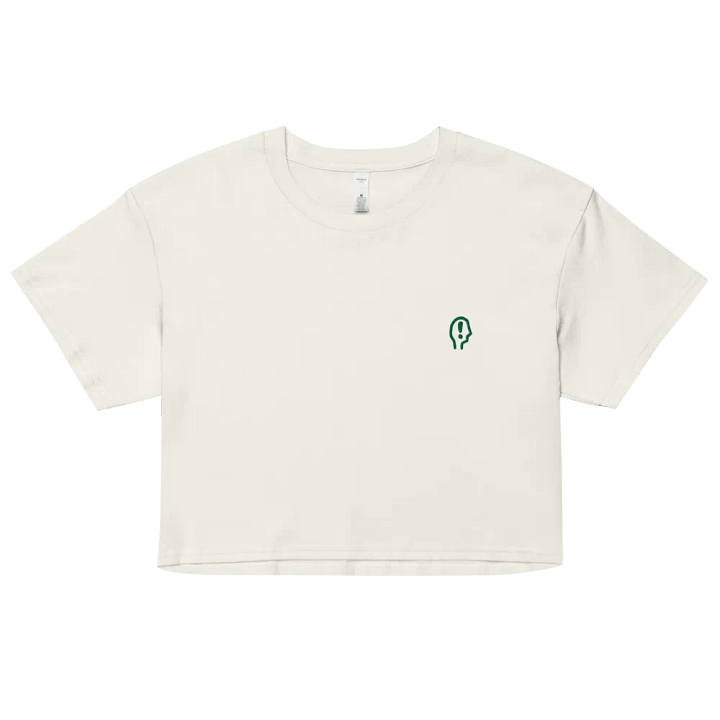 EXCLAIMING MENTALLY (L.C., kelly) embroidered cotton crop top product image (31)