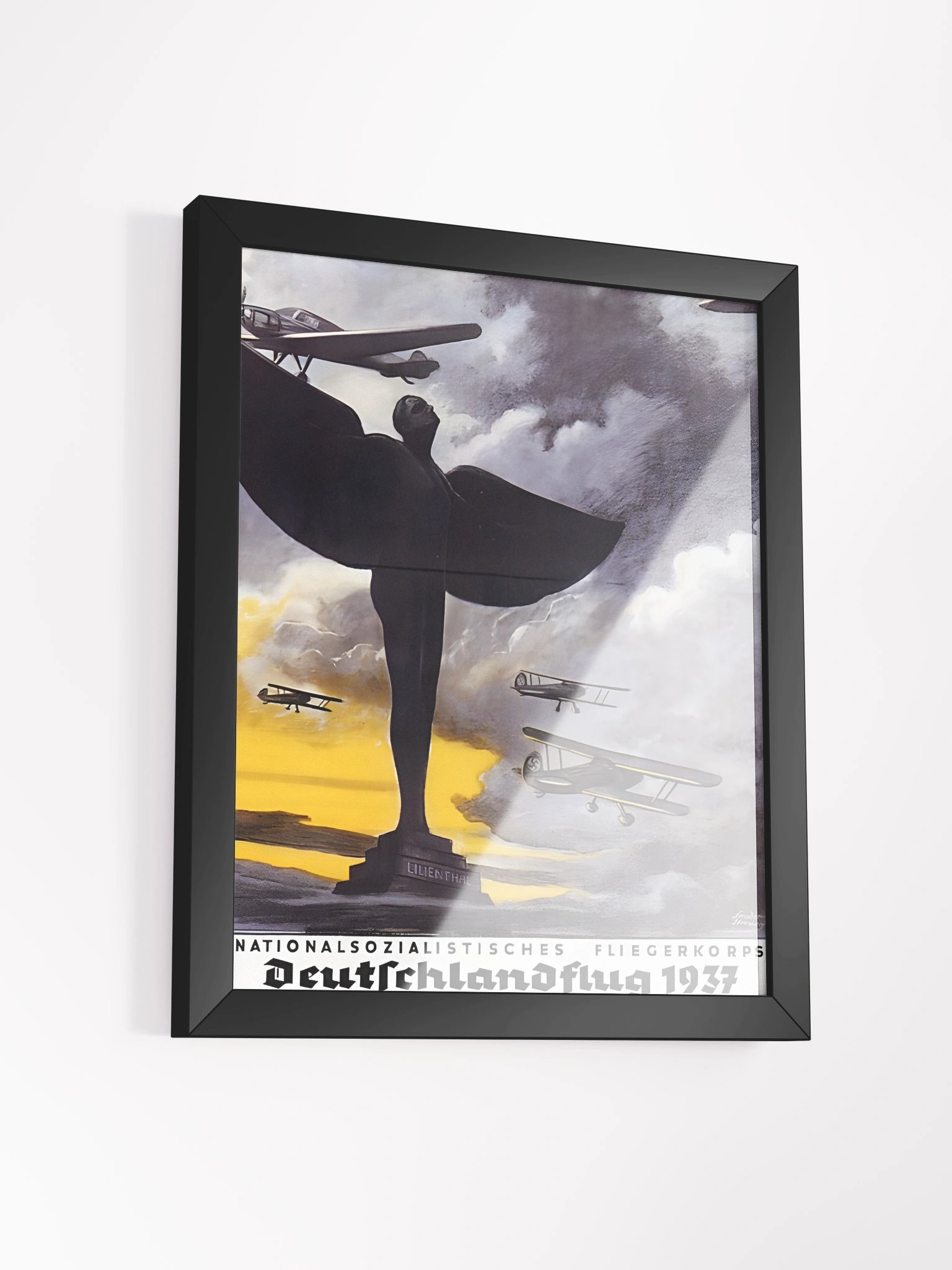 vintage Nazi propaganda poster for the "Deutschlandflug 1937" product image (3)