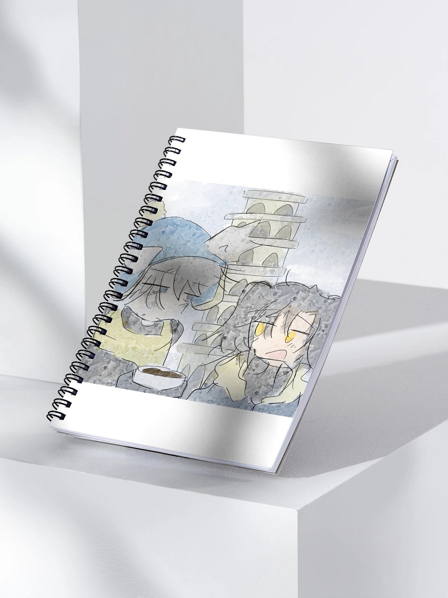 Grey hound and the black-coated retriever Vacation notebook product image (3)