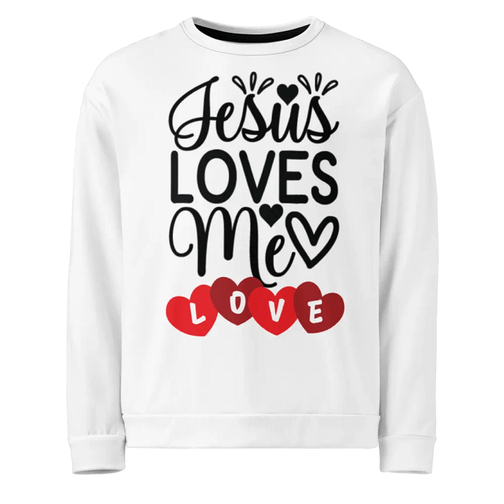 LOVES All-Over Print Recycled Sweatshirt product image (1)
