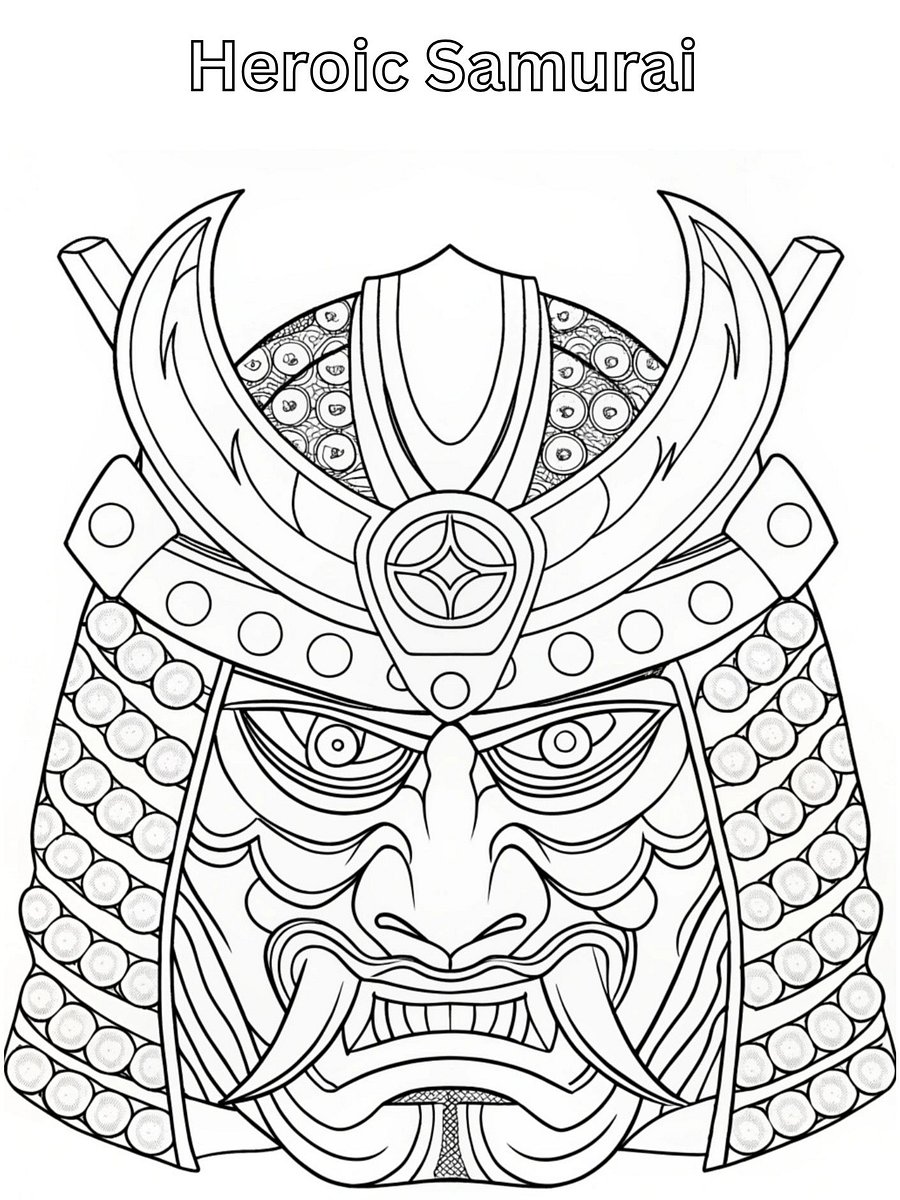 Japanese Theater Masks A Coloring Journey through Kabuki and Noh product image (3)