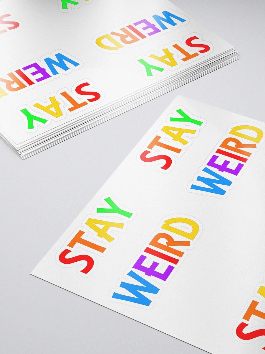 Stay Weird Rainbow - Kiss Cut Stickers product image (5)