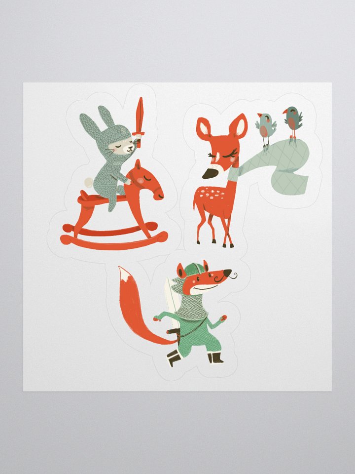 Cute Woodland Animal Sticker Set product image (2)