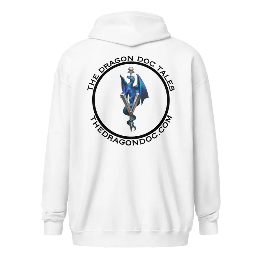 Dragon Doc Heavyweight Full-Zip Hoodie - White product image (2)