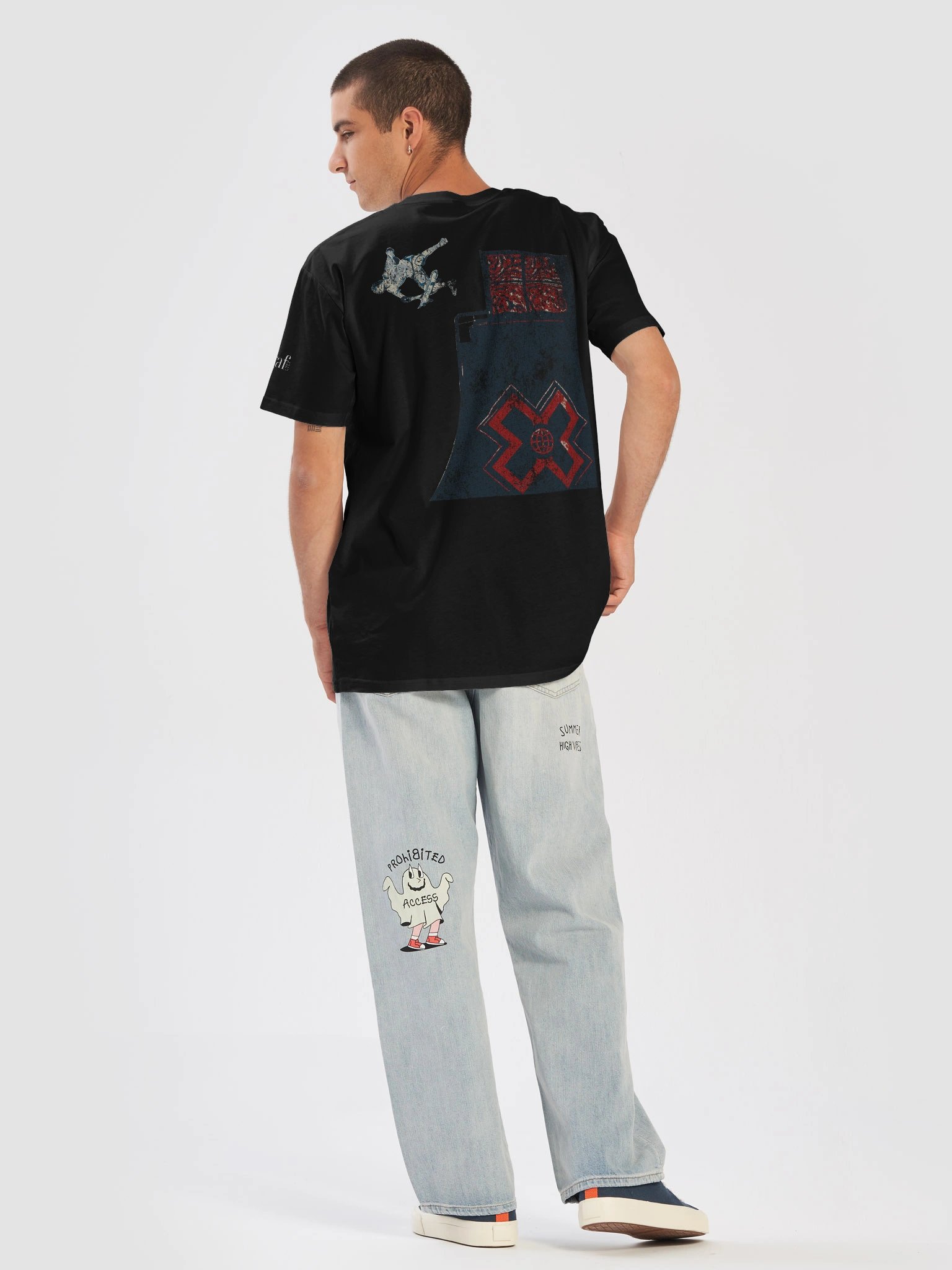 IDGAF X-GAMES SKATE STREET CUT T-Shirt product image (6)