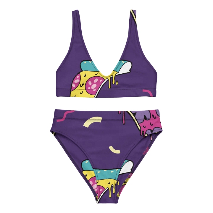 Whimsical Pizza Party High Waisted Bikini Set product image (1)
