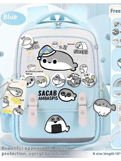 Turtle Schoolbag Girl Campus Portable Burden Alleviation Large Capacity Backpack product image (2)