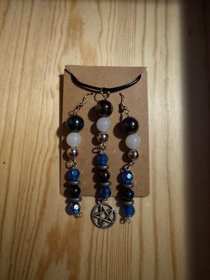 Space Themed Necklace and Earrings Set product image (1)