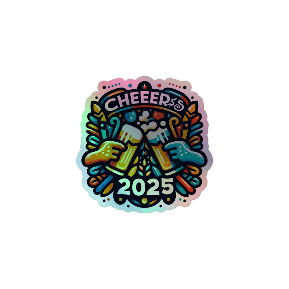 Cheers 2025 Holographic Sticker Sheet product image (1)