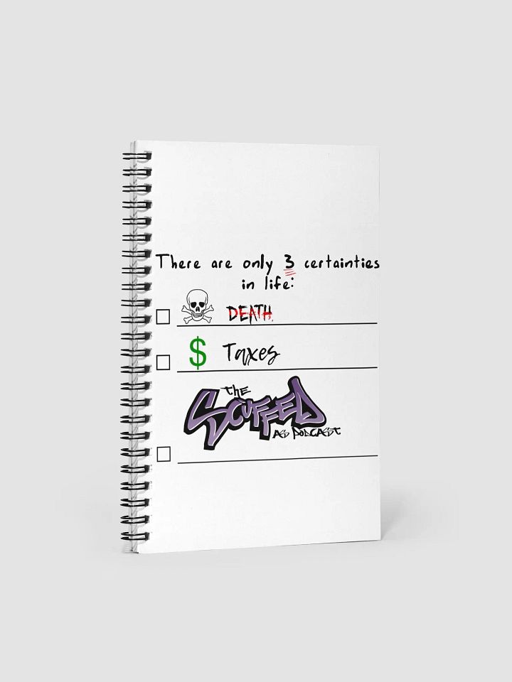 3 Certainties in Life Notebook product image (1)