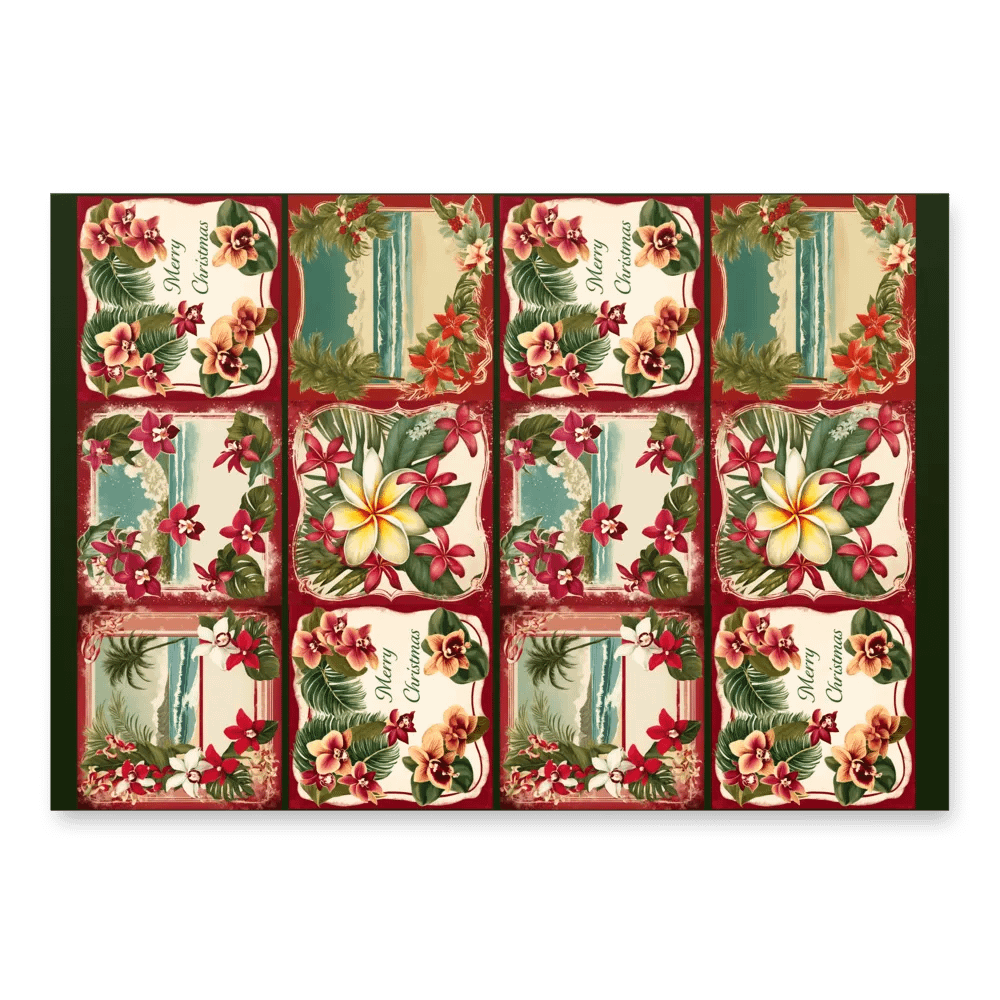 Vintage Tropical Christmas Wrapping Paper product image (1)