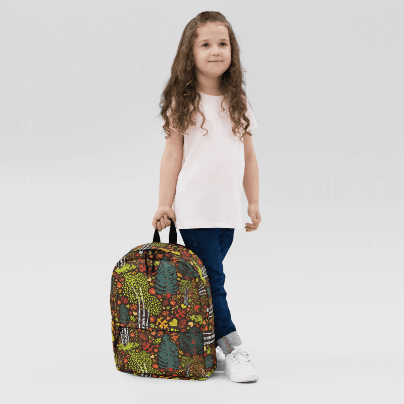 Cabincore Birch Squirrels & Acorns Backpack | Woodland Whimsy with Artful Utility 🎒 | by Monique Faella Designs™ product image (6)