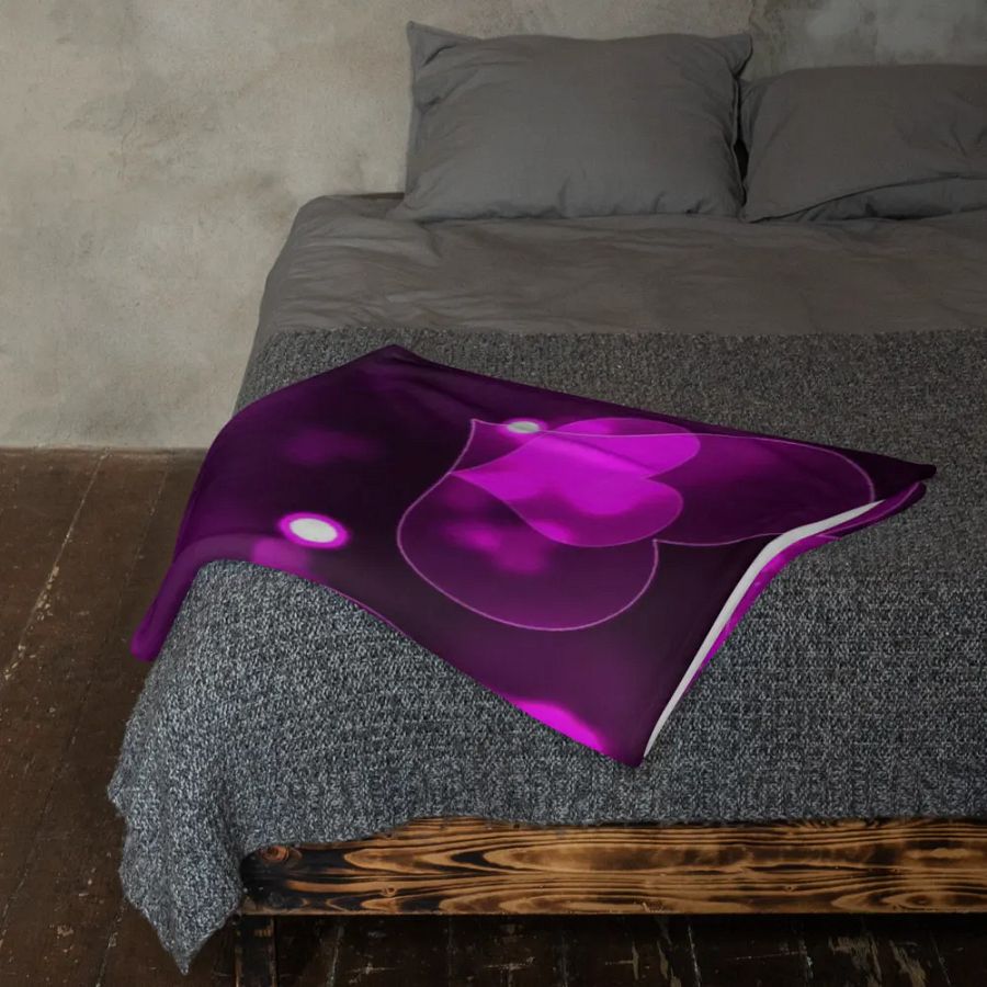 Bokeh Hearts Throw Blanket product image (23)
