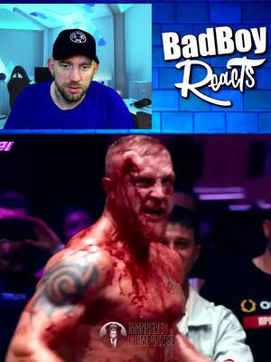 This Fighter Doesn't Give Up! 🤯 #fighter #bareknuckle #boxing #boxing🥊 #knockout #fight #bkb #bareknuckleboxing #brutal #blood #badboybeaman #react 