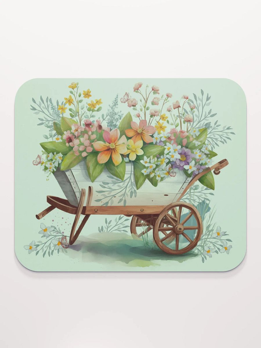Old Wheelbarrow Full Of Flowers Mousepad product image (2)
