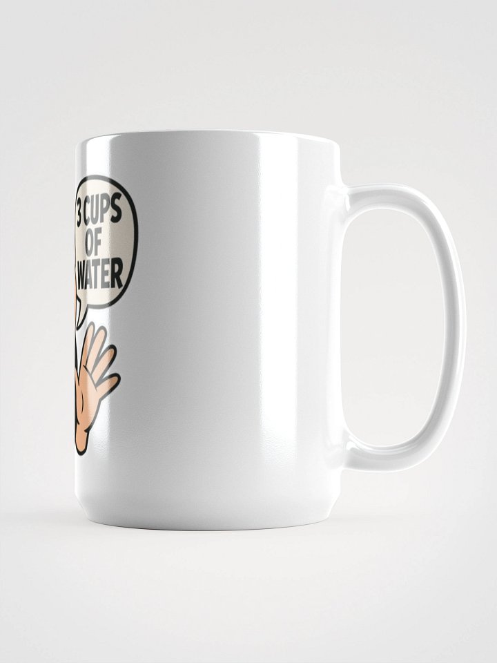 3 cups of water mug (white) product image (1)