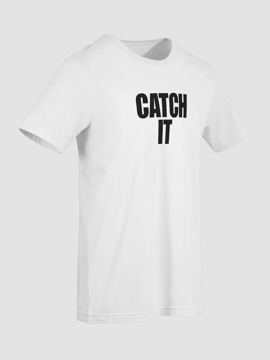 Catch It™ Bold Statement Tee – White Unisex Softstyle T-Shirt product image (9)