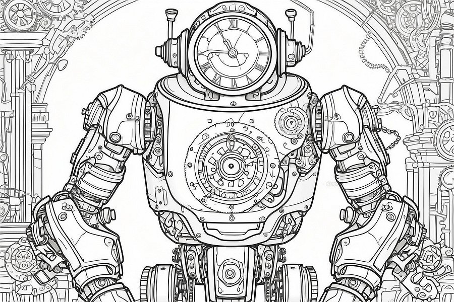 Robot coloring Book product image (1)