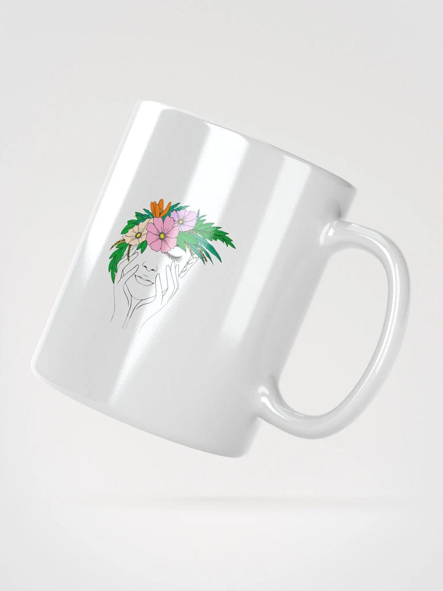 Flower Crown Music Festival Girl White Glossy Mug product image (4)