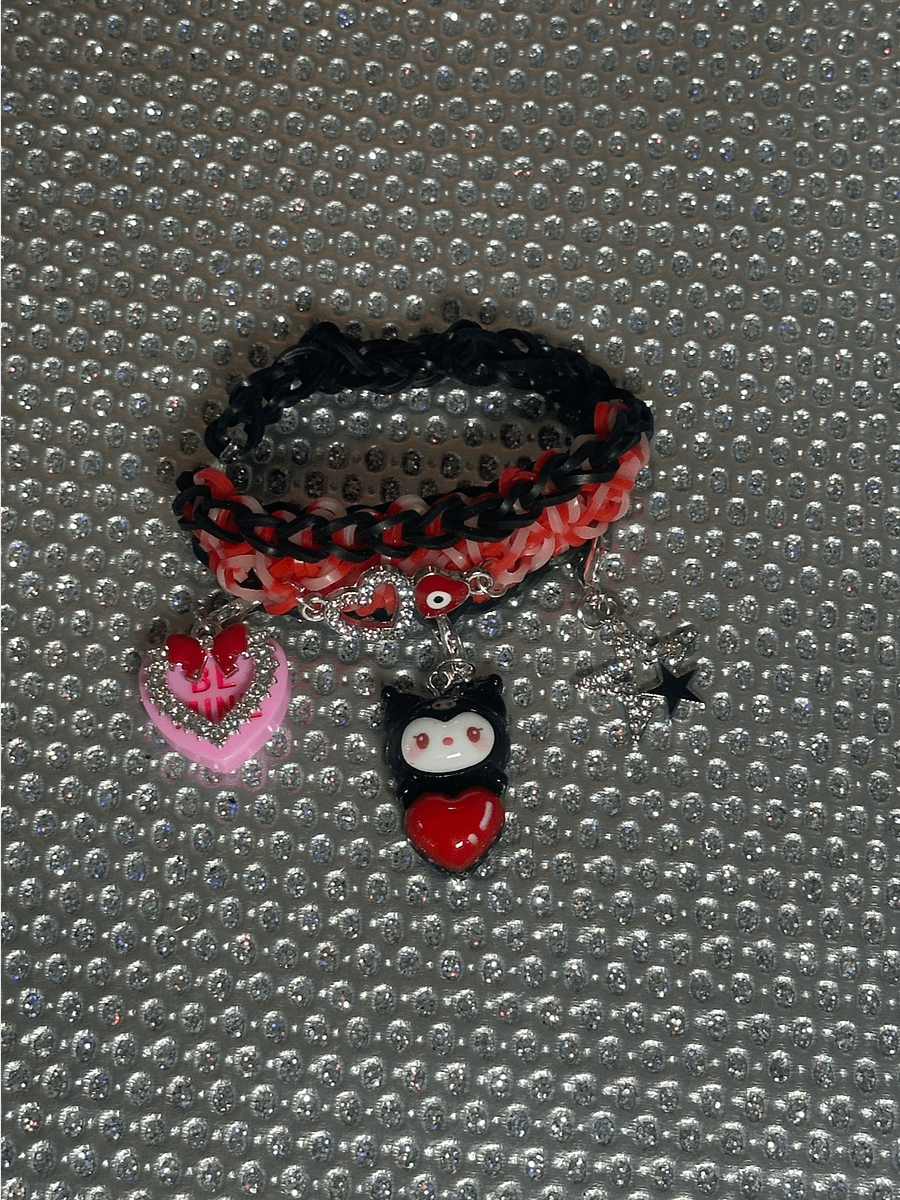‘ Be Mine’ Kuromi Lover Evil Eye Elastic Band Bracelet product image (4)