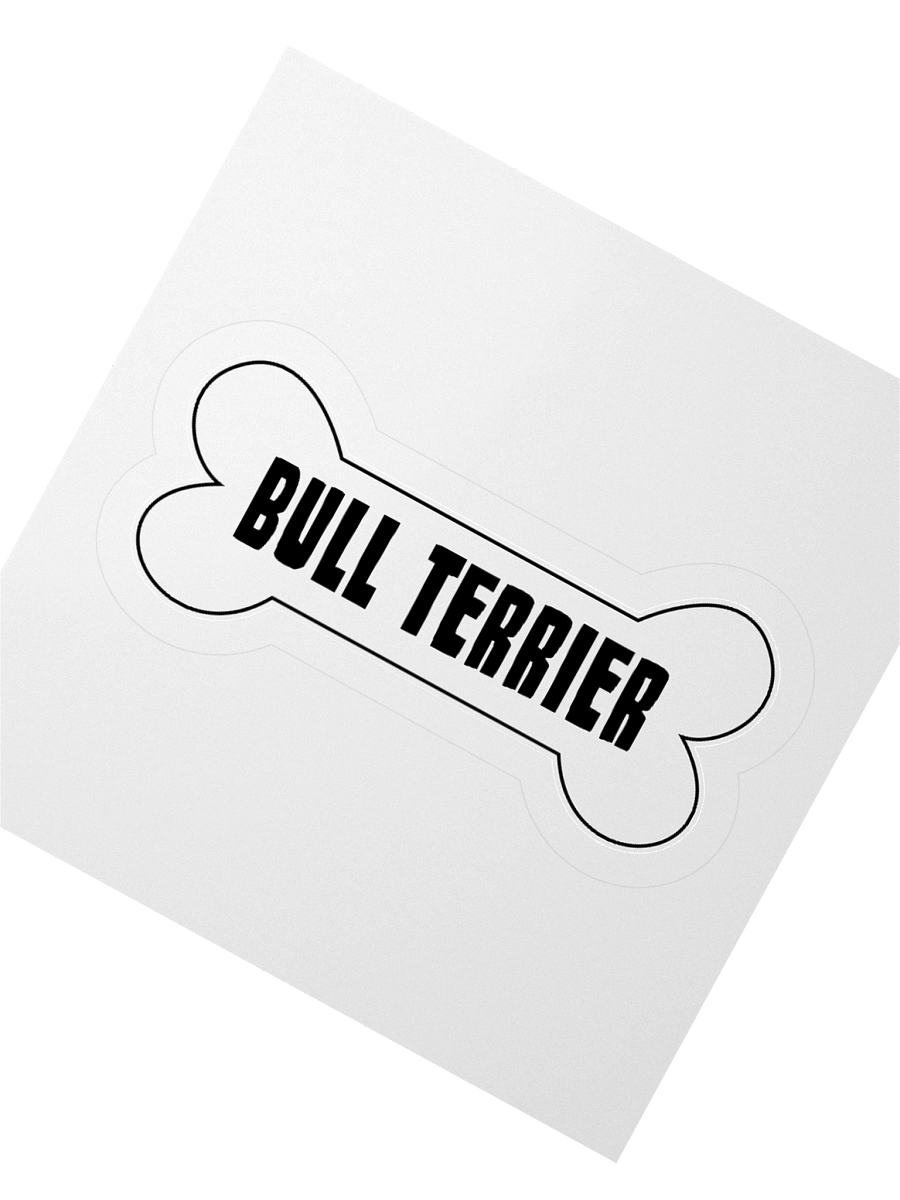 Bull Terrier In White Bone Shape Sticker product image (1)