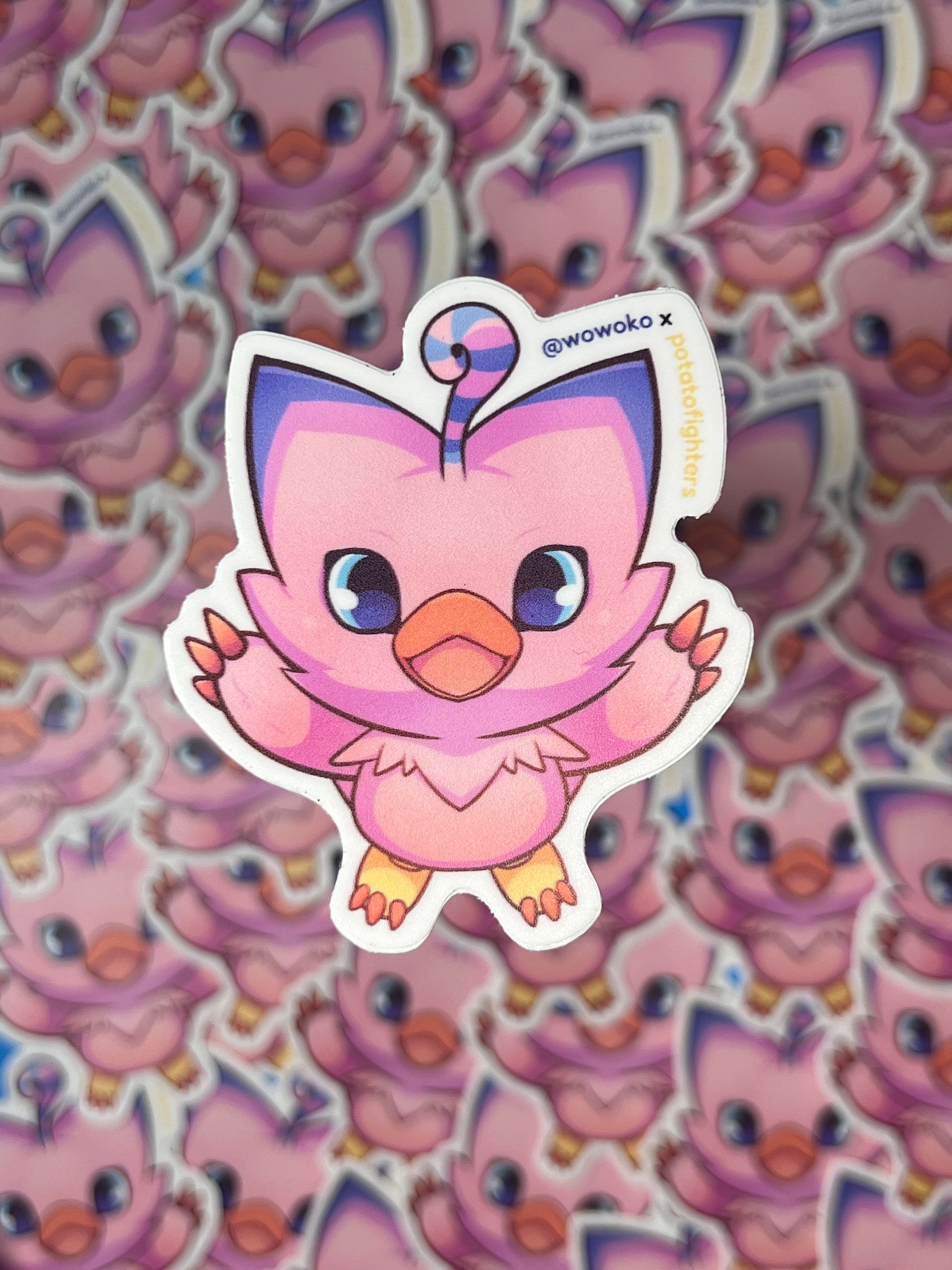 WoWoKo x Potato Fighters - Digimon - Biyomon - Sticker product image (1)