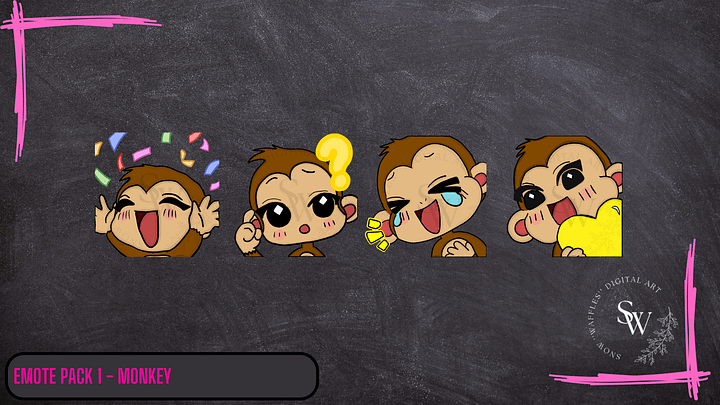 Twitch Emotes - Monkey Pack 2 product image (1)