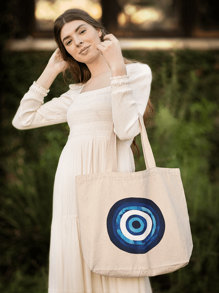 Blue Mati Organic Cotton Tote in Natural – Protection & Style in One product image (2)