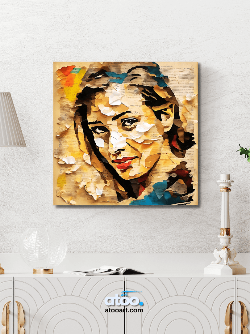Paper Collection | The Woman Who Collects Letters | Canvas Art Painting product image (4)