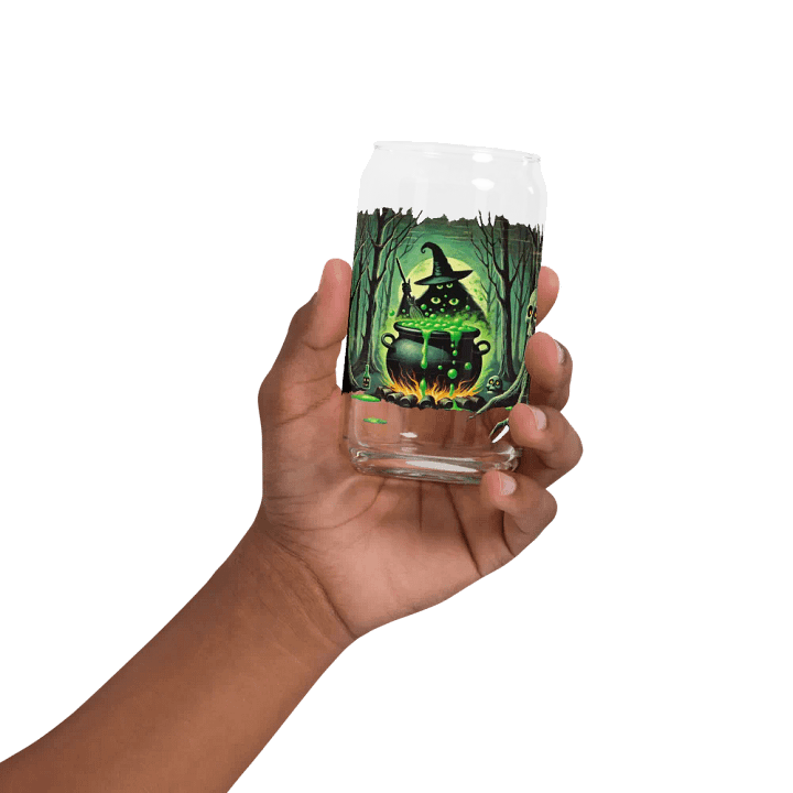 Cauldron Monster Halloween Brew Glass (Distressed Look) product image (2)