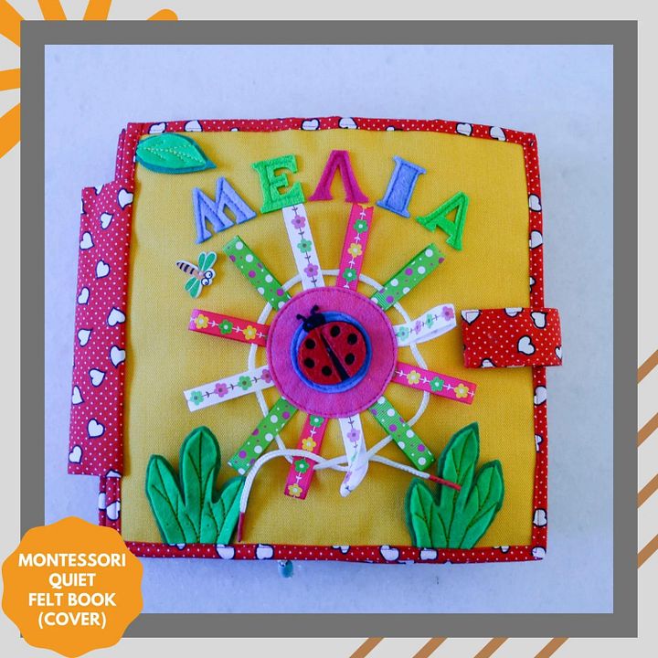 Personalized Montessori felt busy book with activities for toddlers product image (2)