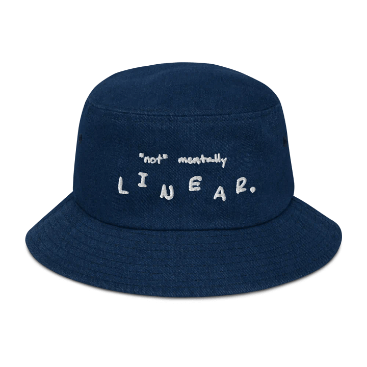 *not* mentally linear denim bucket hat product image (1)