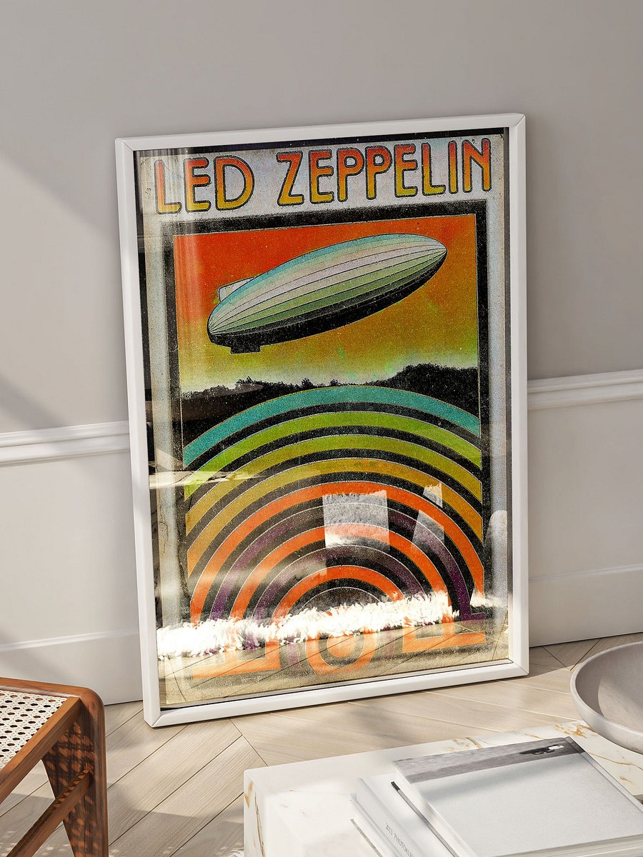 1970s Led Zeppelin Tribute Poster – Psychedelic Rock Art Print (Vintage Music, Iconic Concert Décor) product image (28)