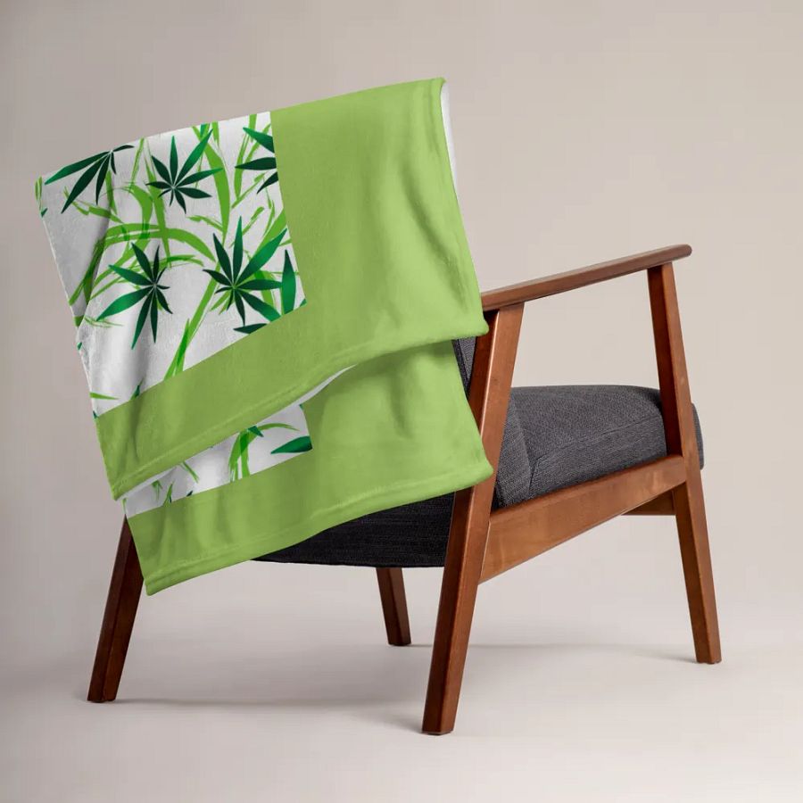 High. Cannabis Leaves Throw Blanket product image (3)