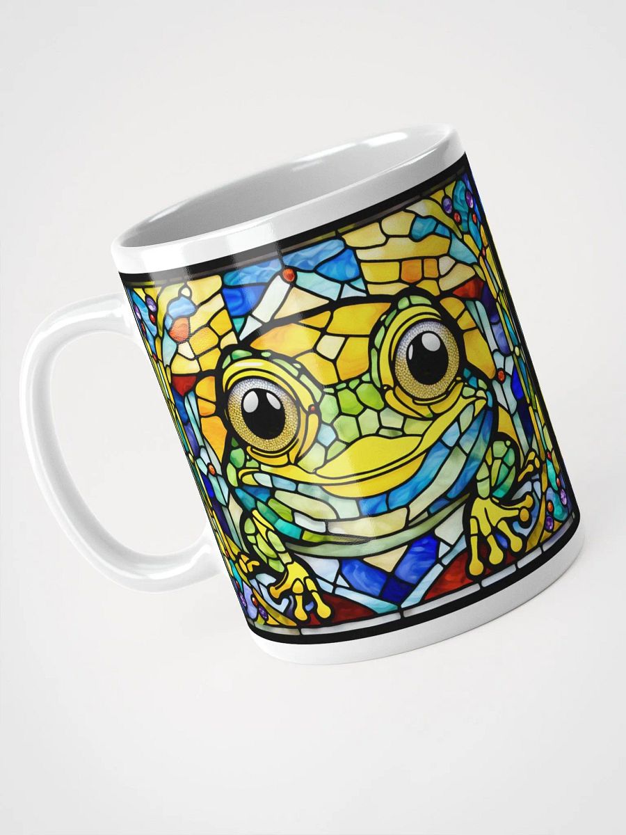 #002 Frolicking Yellow Frog Stained Glass Mug product image (3)