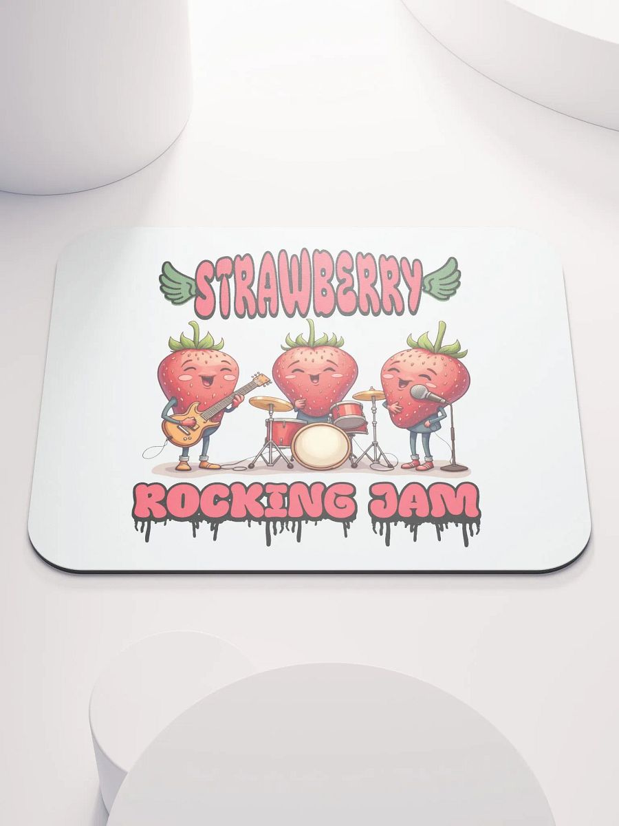 Strawberry Rocking Jam Band Mouse Pad product image (2)