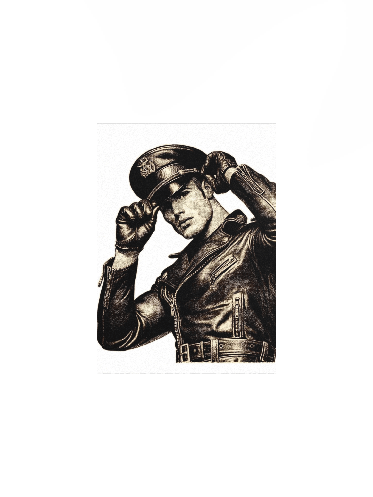 Gay Leather Wall Art Vintage Leather Daddy Berlin Nights Leder Pride Graphic Design Poster product image (1)