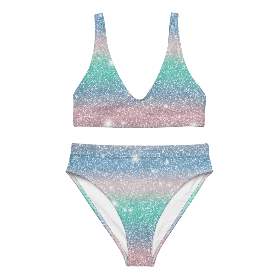 Glitter Unicorn Texture Design High Waisted Bikini (5) product image (1)