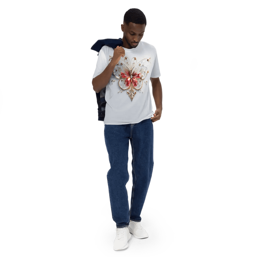 Red & White Butterfly T shirt product image (5)