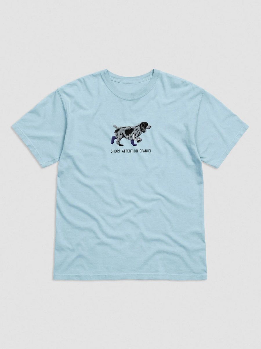 Short Attention Spaniel T-Shirt(Embroidered) of a Cocker Spaniel(Blue Roan) product image (4)