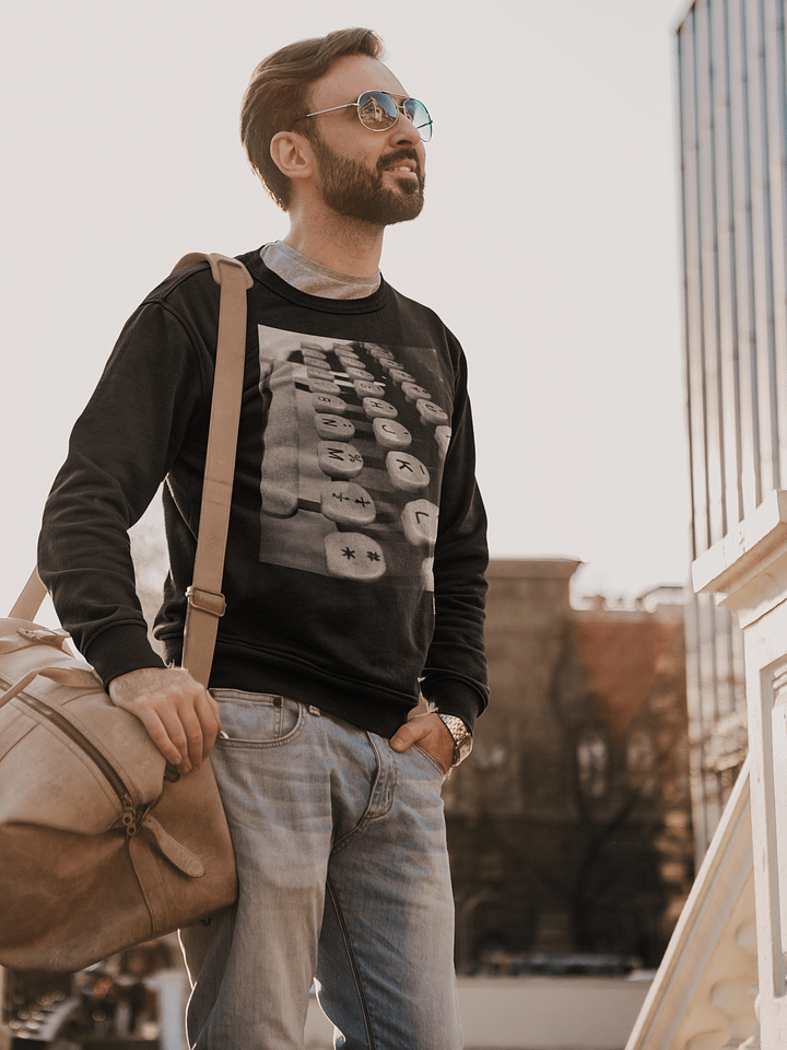 Vintage Typewriter Keys Print Sweatshirt product image (1)
