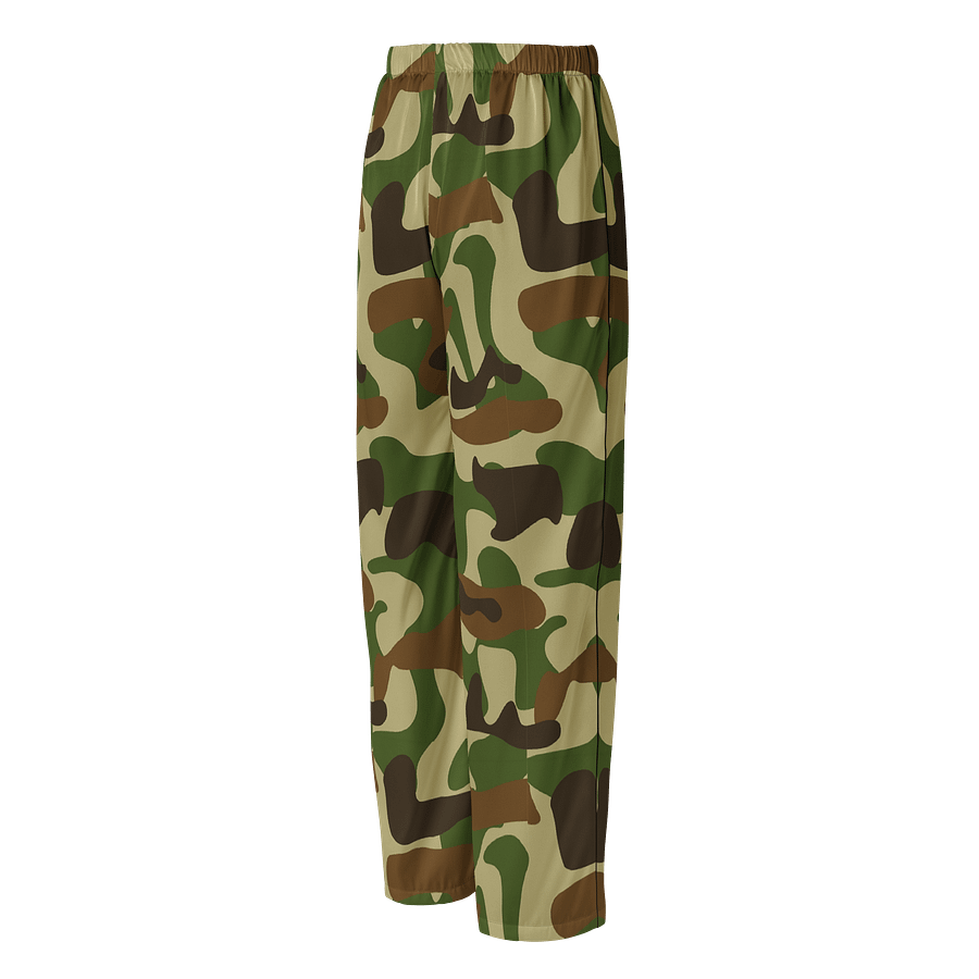 Woodland Green Army Camouflage Military Camo Pattern Women's Pajama Pants product image (2)