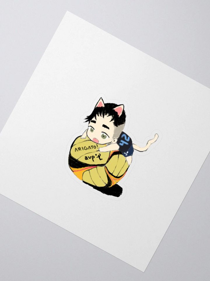 Arigato Neko Volleyball Sticker product image (4)