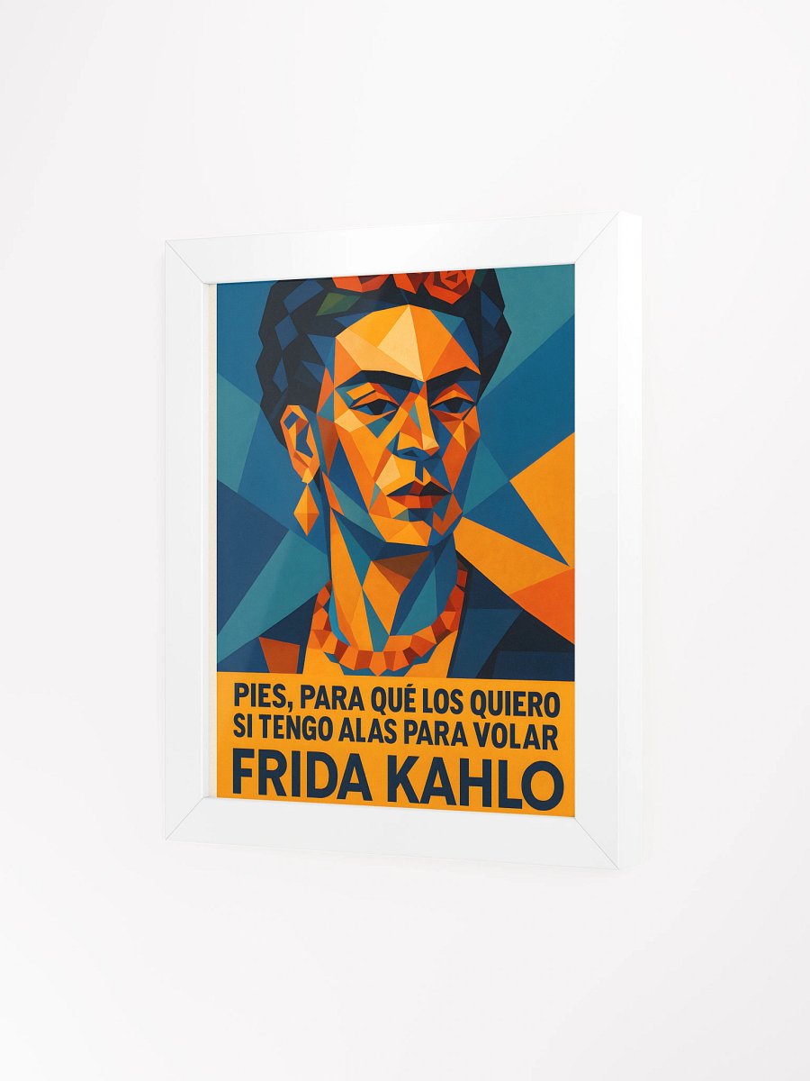 Póster ultra-premium retrato cubista de Frida Kahlo estilo picasiano moderno product image (3)