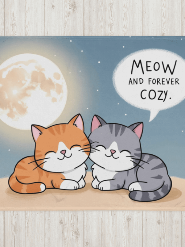 Meow & Forever Cozy Throw Blanket product image (5)
